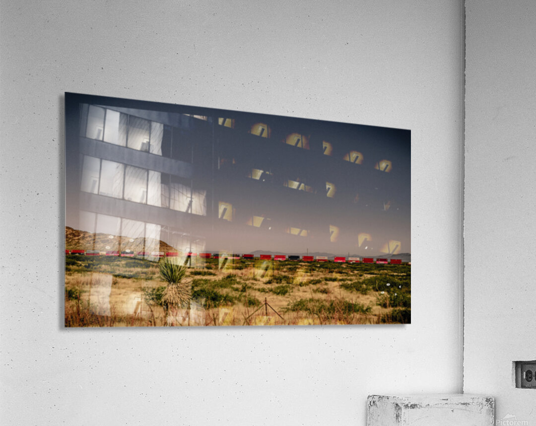 3 Miles of Red Boxcars Somewhere in Space Acrylic Print