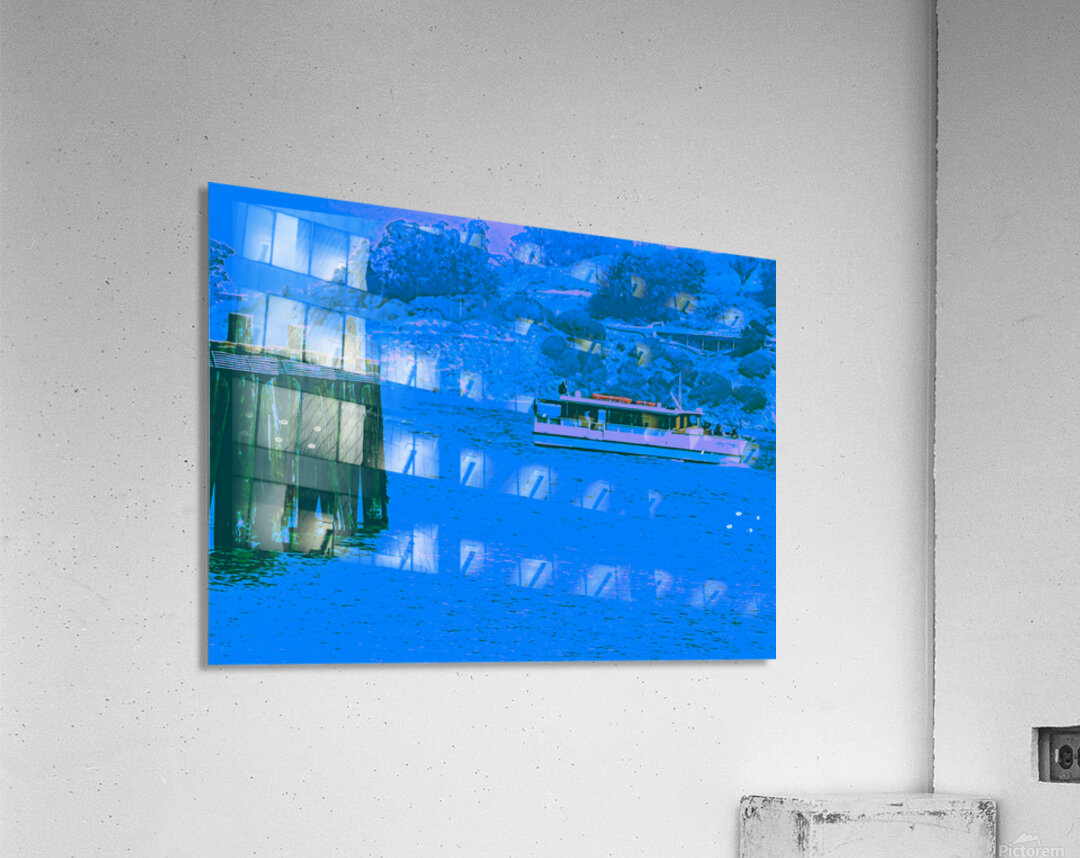 A Bird and a Boat on the Bay Acrylic Print