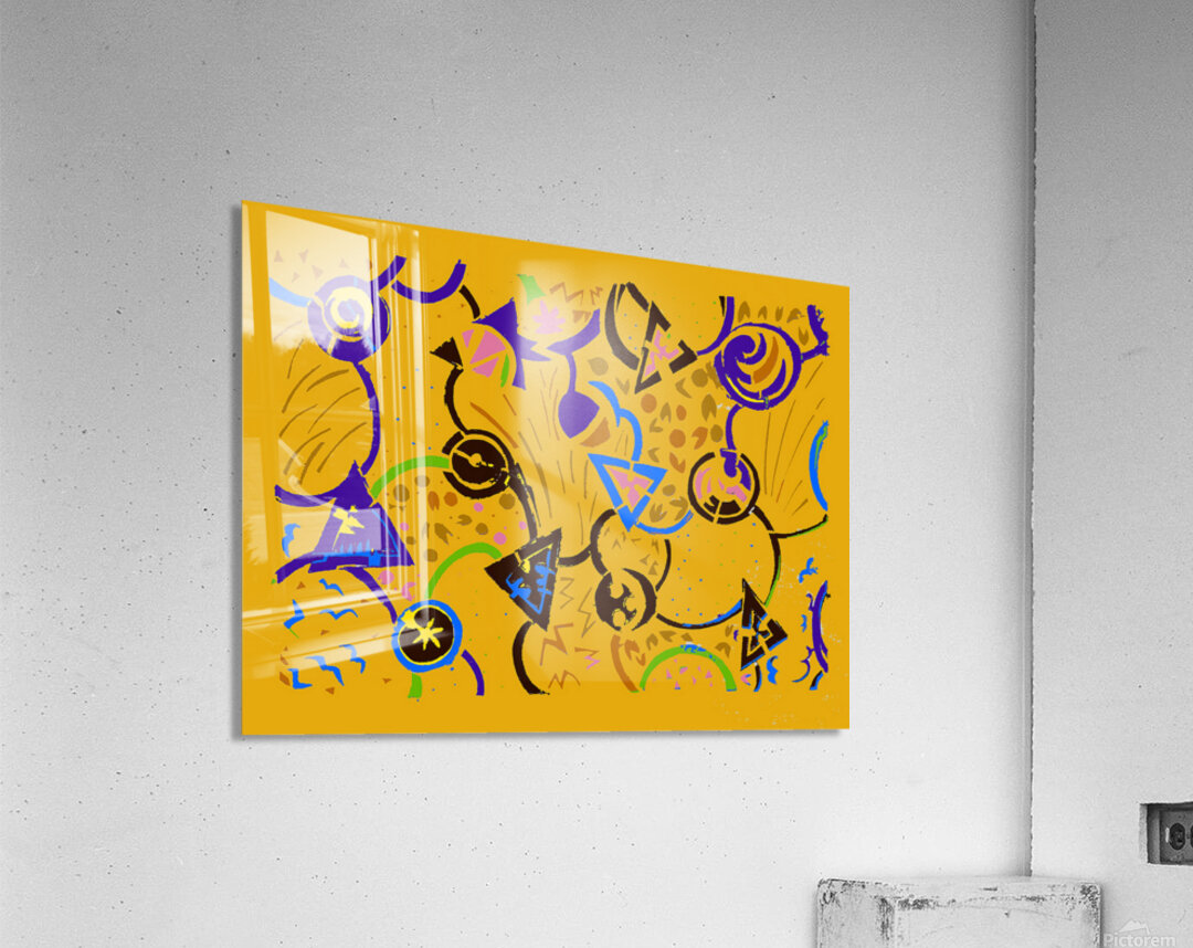 Ka-Boom in Gold Acrylic Print