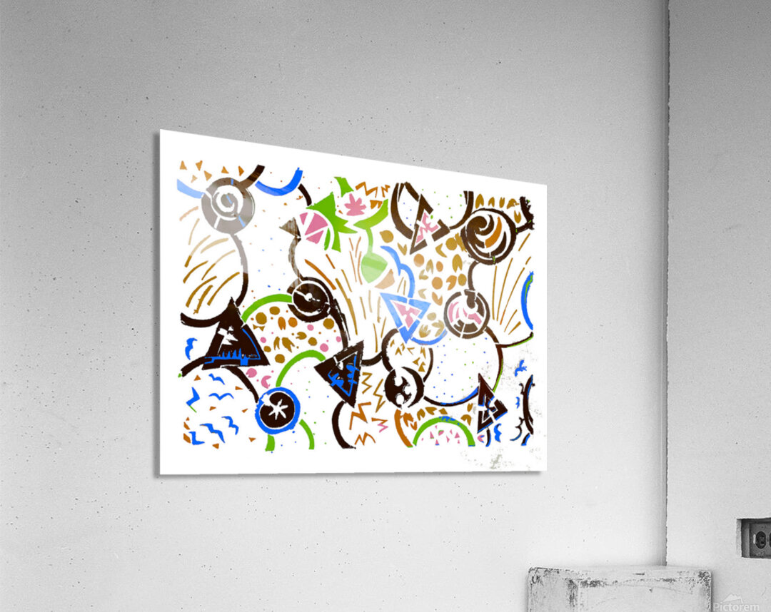 Ka-Boom in White Acrylic Print