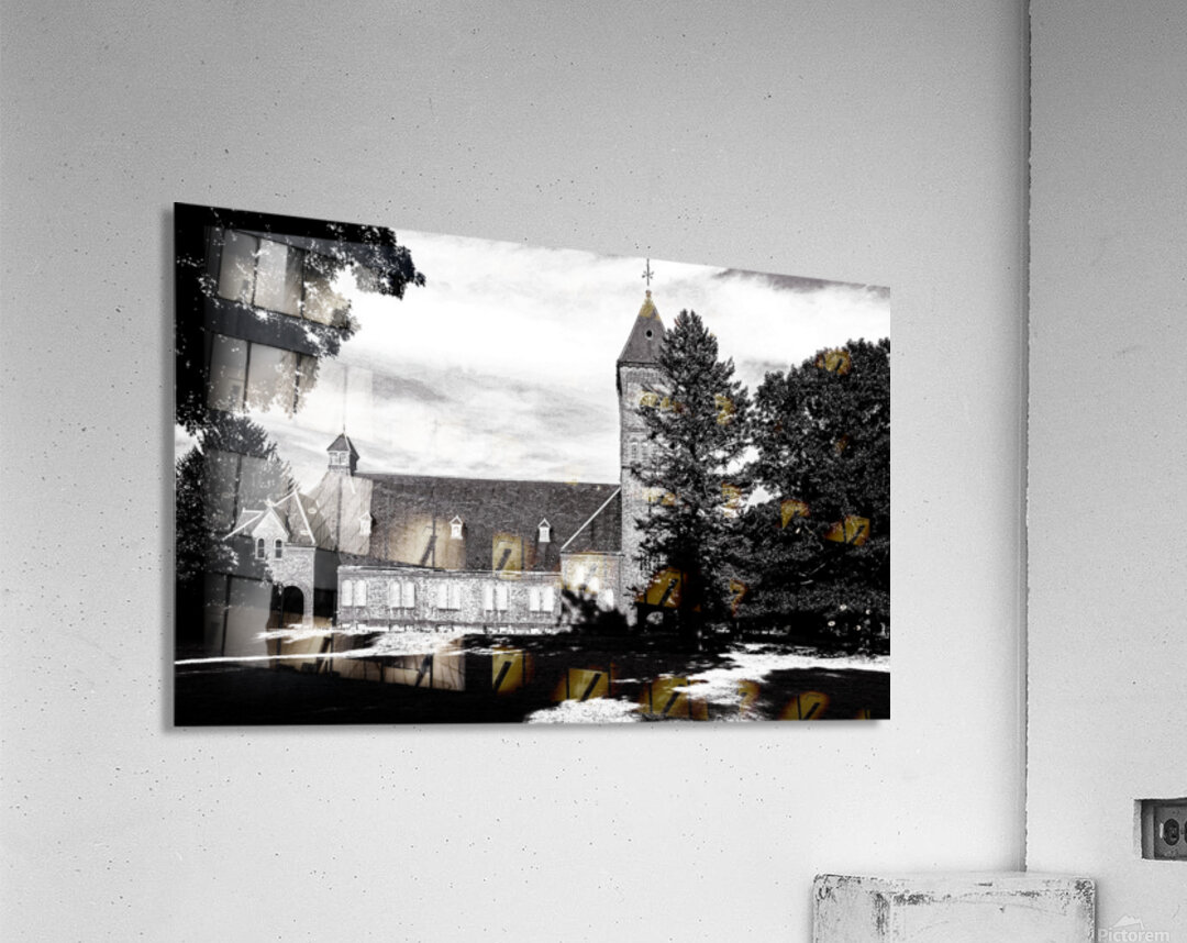 Historic Hospital in Black and White Acrylic Print