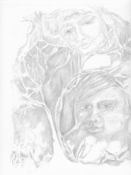Dreamscapes - Silverpoint - Living in Trees Print