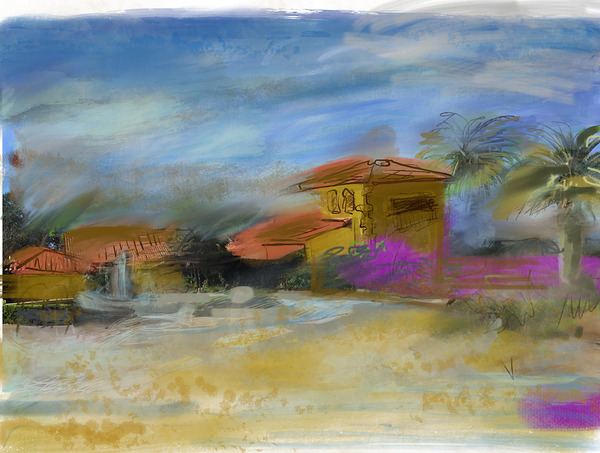 Afternoon at White Oak Winery Print