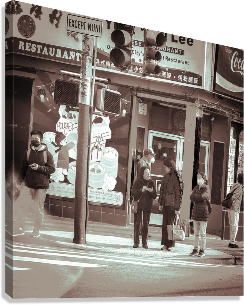 On the Corner - Chinatown SF  Canvas Print