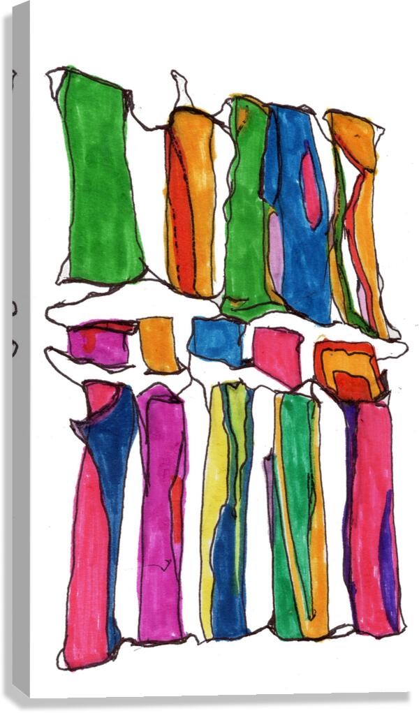 Pillars of Color  Canvas Print