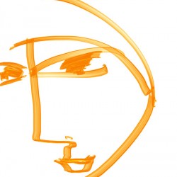 Line Portrait - Tangerine