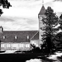 Historic Hospital in Black and White