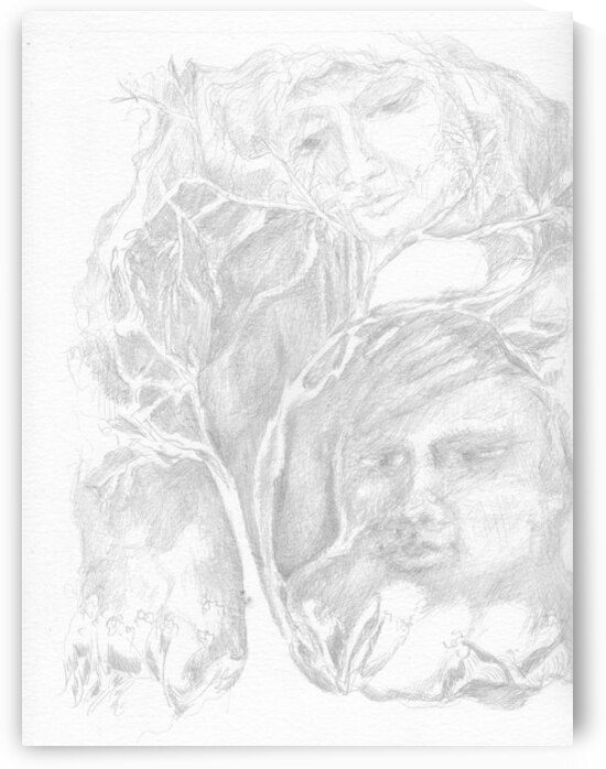Dreamscapes - Silverpoint - Living in Trees by Barbara Jacobs