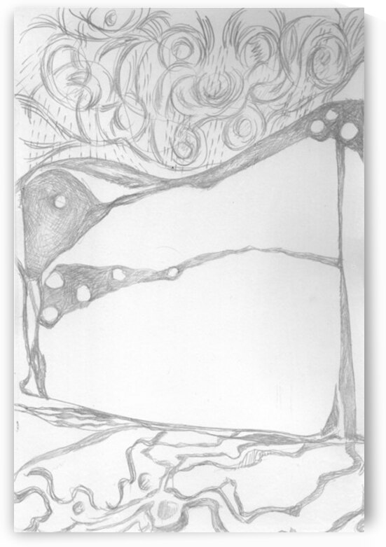 Dreamscapes - Silverpoint - Above and Below by Barbara Jacobs