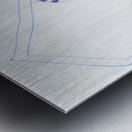 Guitar with Chair and Music Books Metal print