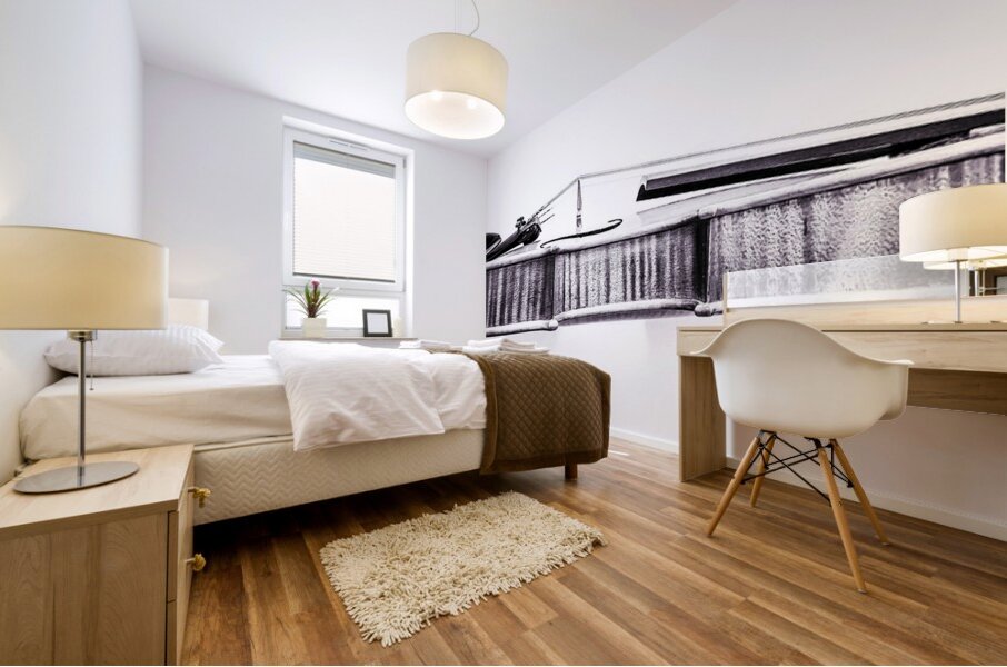 Fiddle in Black and White Mural print