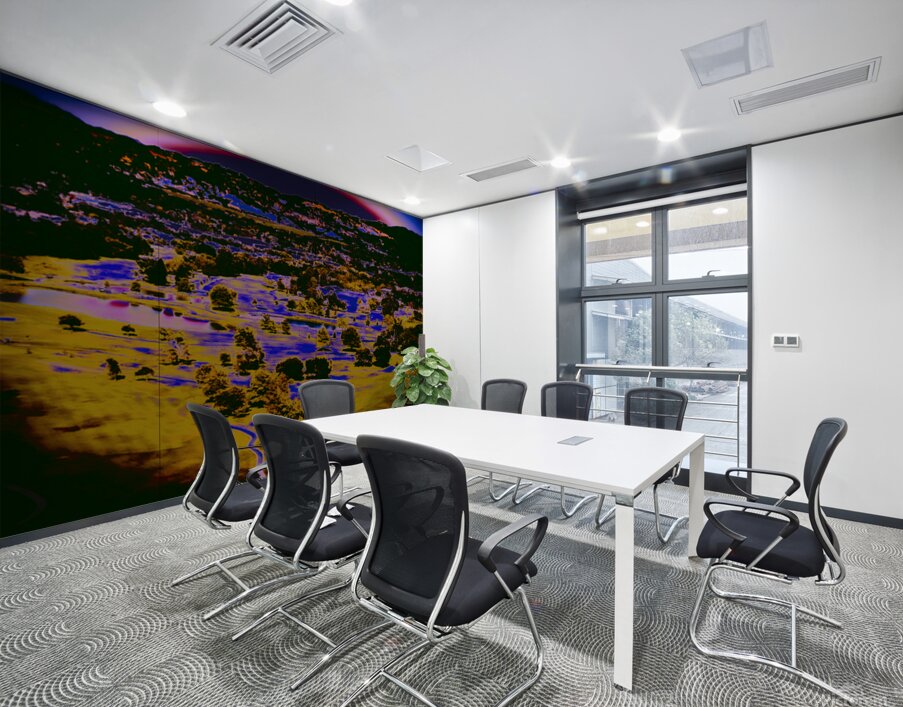 Air over Earth - three Wall Printing