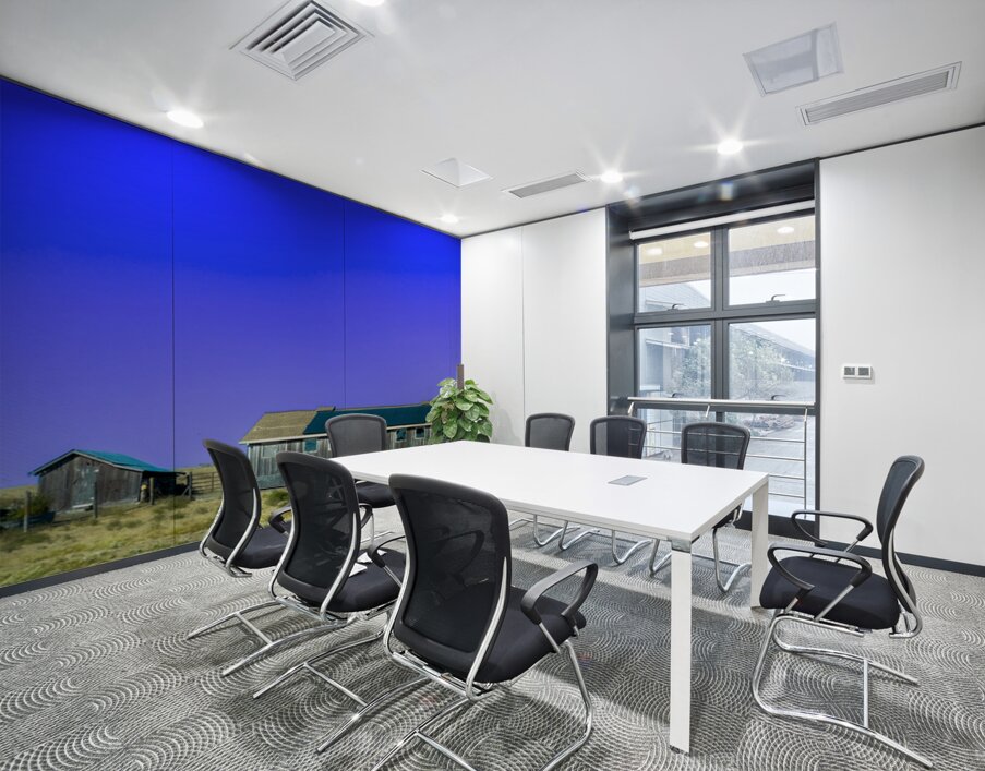 Blue Roof Shed  Wall Printing