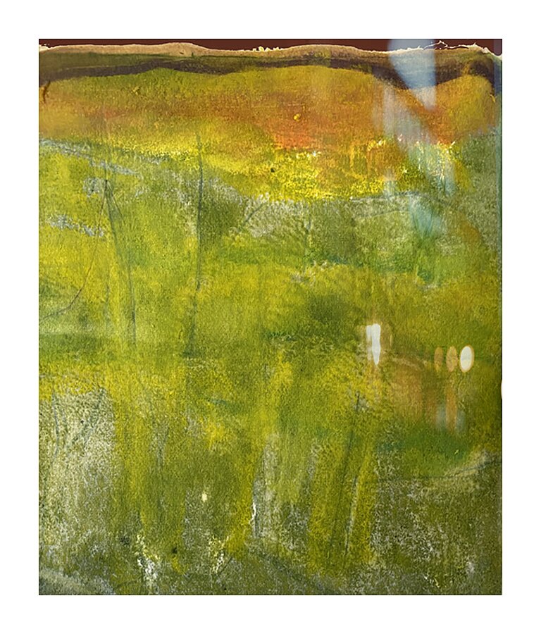 Ancient Mists Sunset - Monoprint Series  Picture Frame Printing