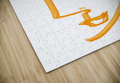 Line Portrait - Tangerine Barbara Jacobs puzzle