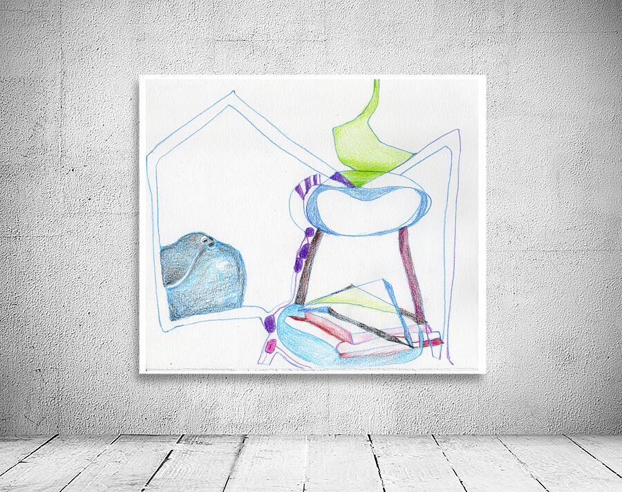 Guitar with Chair and Music Books Wall Preview