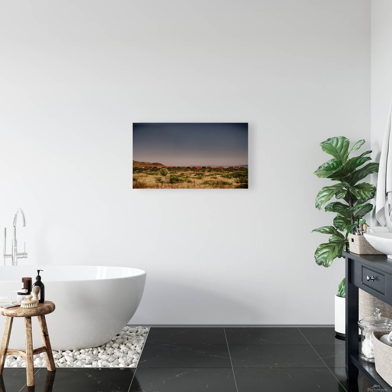 3 Miles of Red Boxcars Somewhere in Space Reproduction