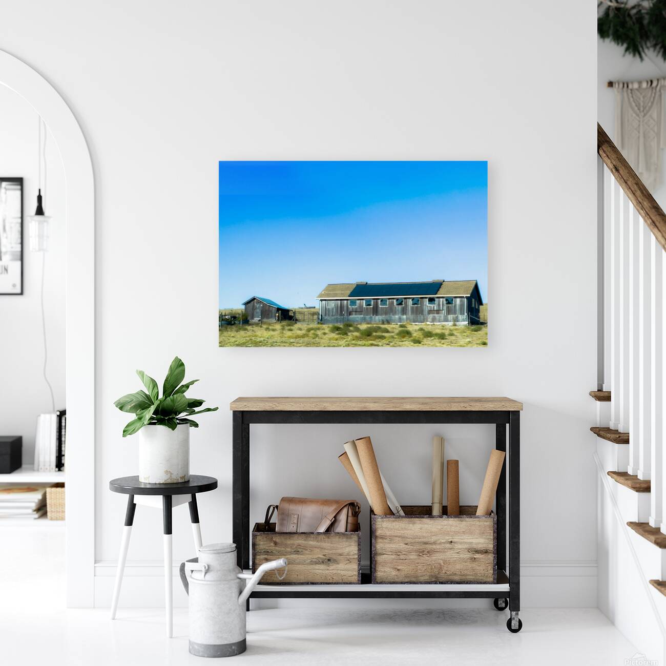 Blue Roof Shed  Reproduction