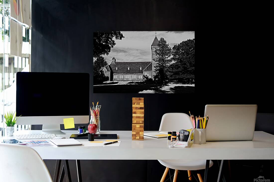 Historic Hospital in Black and White Reproduction