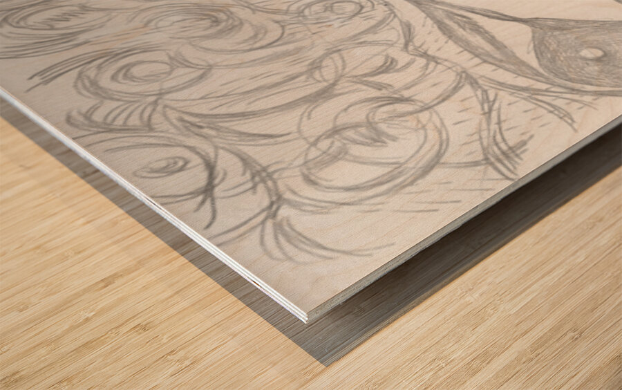 Dreamscapes - Silverpoint - Above and Below Wood print