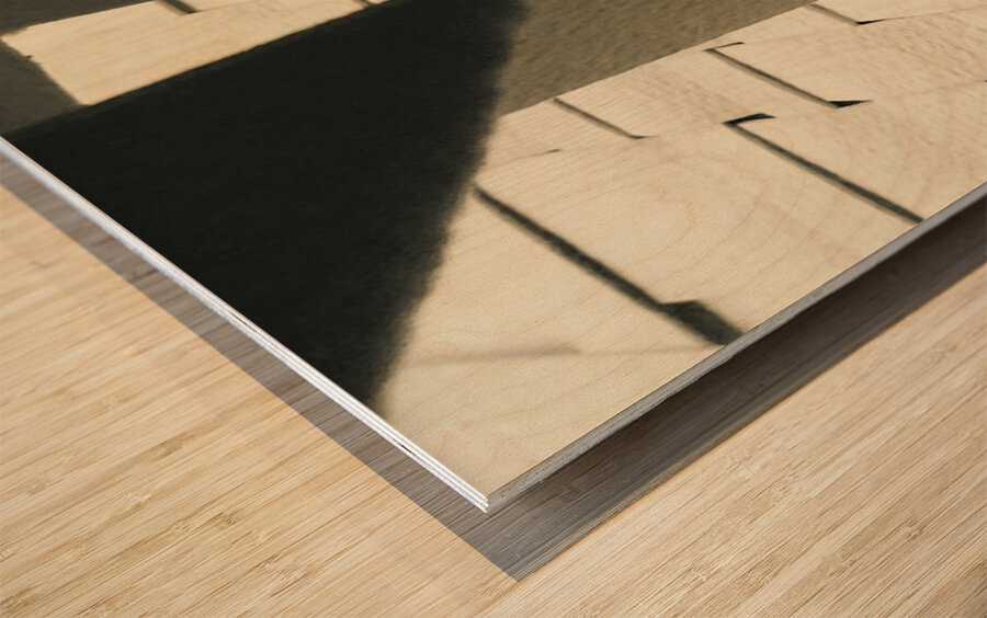 Gray Doorways  Wood print