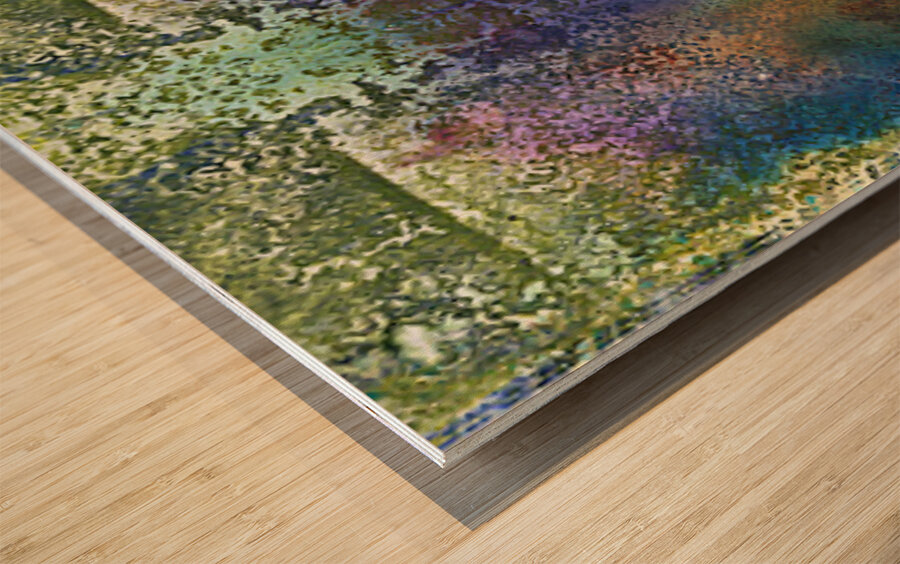 Rainbow Dimensions Wood print